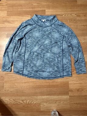 Talbots Women's Blue Patterned Pullover Sweater